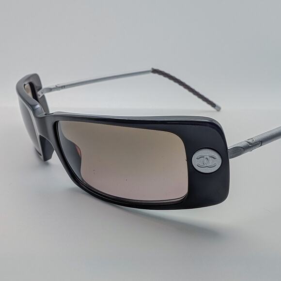 Chanel Chanel Rectangle Sunglasses 5036 – Brown & Ivory – Like New - Picture 2 of 7